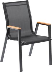 Chomik Poliwood kerti szék - fekete 61x56x90cm 62512 (RIT9507)