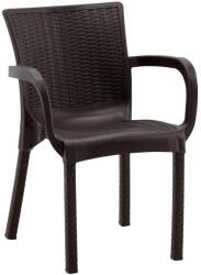 Chomik Kerti rattan szék - barna 60x60x82cm 61971 (CT014/BR)