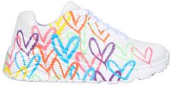 Skechers Skechers, Uno Lite - Spread szívmintás sneaker, Piros, Fehér, Lila, 33 EU (314064L-WMN-33)