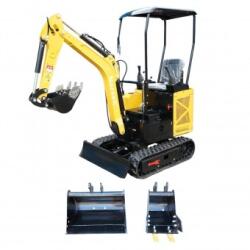  Mini excavator 1.2T pe senile cu semicabina, motor diesel 10CP, 499cc, adancime sapare 1750mm, 3 cupe incluse 270/390/560mm