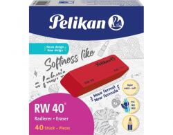 Pelikan Radiera RW 40 velvet, rosie, cauciuc, fara ftalat, Pelikan 606127