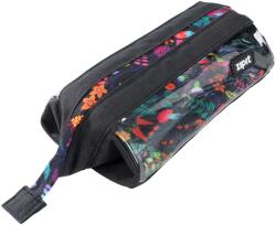 ZIPIT Penar cu fermoar ZIPIT Lenny Clear 2 Sides - Black Floral (ZP-379012) Penar