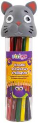 STRIGO Creioane colorate triughiulare Strigo SSC294, 12 culori, cutie pisicute (SSC294)