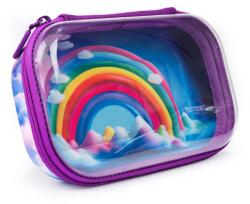 ZIPIT Penar cu fermoar ZIPIT Clear Top Storage Box, motiv Rainbow (ZP-377933) Penar