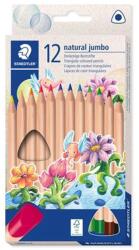 STAEDTLER Noris natural jumbo 1280N Színes ceruza készlet háromszögletű 12 szín 1280N C12 (1280N C12)