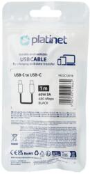 Platinet Cablu de date Omega PSCCC120TW, USB-C male - USB-C male, 1 m, Black (PSCCC120TW)