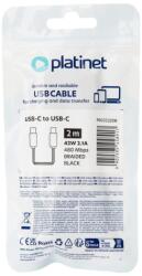 Platinet Cablu de date Omega PSCCC220B, USB-C male - USB-C male, 2 m, Black (PSCCC220B)