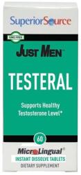 Superior Source Just Men Testeral Formula pe bază de plante pentru testosteron, 60 tablete sublinguale, Superior Source