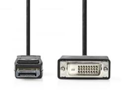 Nedis CCGL37200BK20 Displayport - DVI-D 24+1-tűs kábel 2m fekete (CCGL37200BK20)