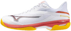 Mizuno Încălțăminte de tenis pentru bărbați Wave Exceed Court Clay M White/Calypso Coral/Citrus EUR 47