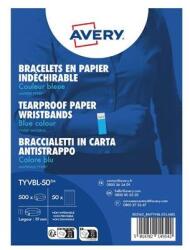 Avery Zweckform Brățară de identificare, rezistentă la rupere, 265x19 mm, AVERY ZWECKFORM "Tyvek", albastră, 500 buc