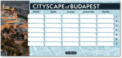  Cityscape órarend, 23x11 cm, kétoldalas
