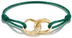 Thomas Sabo "Together" zöld aranyozott textil karkötő fehér cirkóniával (A2236-M03-6-L24V)