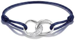 Thomas Sabo "Together" sötétkék textil karkötő fehér cirkóniával (A2236-051-32-L24V)