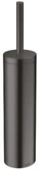 Hansgrohe Universal Circular Falra szerelhető WC kefe tartóval, csiszolt fekete króm 42855340 (42855340)