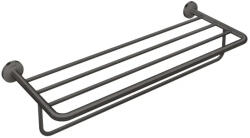 Hansgrohe Universal Circular Törölközőtartó polccal, hossza 60 cm, szálcsiszolt fekete króm 42843340 (42843340)