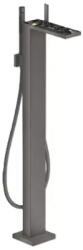 Hansgrohe MyEdition Padlóra szerelhető kádcsaptelep, tartozékokkal, szálcsiszolt fekete króm 47442340 (47442340)