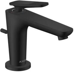 Hansgrohe Citterio C, Cubic Cut kialakítás, Mosdócsaptelep leeresztővel, EcoSmart, CoolStart, matt fekete 49011670 (49011670)
