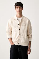 Scotch & Soda férfi pamut kardigán - bézs L