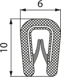 Morek Cheder 1, 0-2, 0mm RAL 9005 rola neagra (MCA002AB12)