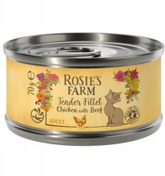 Rosie's Farm Rosie's Farm Tender Filet nedves macskaeledel Csirke marhahússal 70g