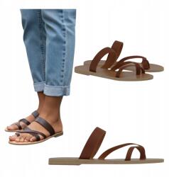 Seastar Női Flip-flop papucs Bőr Klasszikus Lapos Kényelmes Könnyű Barna 38 (SU091 wiosenne letnie na co dzień 37 38 39 40)