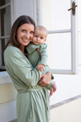  Moniel kórházi szett anyának és babának Newborn Olive olíva hálóing, M-es méret