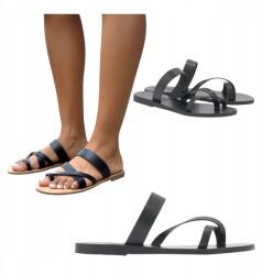 Seastar Női Flip-flop papucs Bőr Klasszikus Lapos Kényelmes Könnyű Fekete 36 (SU091 wiosenne letnie na co dzień 37 38 39 40)