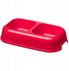 Ferplast Műanyag dupla tál Ferplast Party 18 kutyáknak, piros 2X600ML (48461-1)