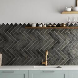 Durstone Gresie tip decor Durstone Imagine Black Portelanata Lucioasa 6x25 cm