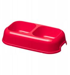 Ferplast Műanyag dupla tál Ferplast Party 16 kutyáknak macskáknak piros 2X350ML (48460-1)