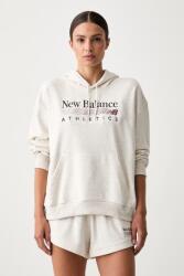 New Balance kapucnis melegítőfelső női pamuttal - bézs L