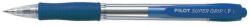 Pilot Golyóstoll, 0, 22 mm, nyomógombos, PILOT "Super Grip", kék (PSGGK)