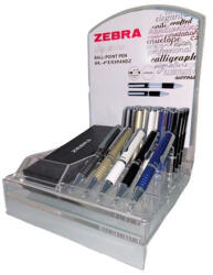 Zebra Golyóstoll display, 0, 24 mm, teleszkópos, ZEBRA "SL-F1", kék (TZ01943) - tintasziget