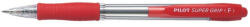 Pilot Golyóstoll, 0, 22 mm, nyomógombos, PILOT "Super Grip", piros (PSGGP)