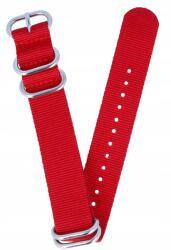 Diloy Strap Do Zegarka Nato 20mm Premium Elastyczny Czerwony Nylon (409.20.06)