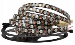  Címezhető Led szalag Rgbic WS2812B 18 W többszínű IP65 1m (60LED/m/IP65/Black)