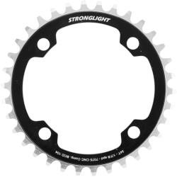 Stronglight 34 fogas monokerekes hajtóműtányér, fekete, 7075-ös alumínium, 10-9-8 sebességes, 104 mm-es, Bosch-Brose-Yamaha-Bafang-Shimano-SRAM elektromos kerékpárokhoz STRONGLIGHT Bicikli alkatrészek Kerékpár al