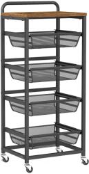 Vasagle Carucior depozitare bucatarie Dacey Maro 40x31.7x95 cm (LRC041K01-LR)