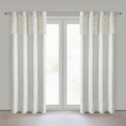 Takoy Draperie de catifea crem, decorată cu aplicații 3D de trandafiri, 140x250 cm, pe inele - ROSES Eva Minge