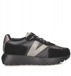 VINCEZA Divatos félcipő Vinceza platformon 58561 Bk Pu (58561 BK PU)