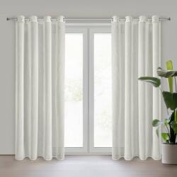 Takoy Természetes hatású függöny lenkeverékkel, 140×250 cm, ringlis kivitel - AUREA