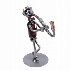 100 Fém szaxofon figura. Ajándék zenésznek (MS020)