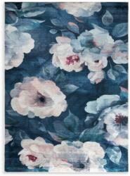 Takoy Sötétkék, púder színű, rózsamintás LOTUS 5 szőnyeg 120x160 cm