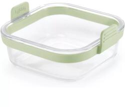 Lékué négyzetes üveg sütőtál Air Fryerbe, fogantyúval, 18.5× 9.5× 17.5 cm, zöld (LK890321)