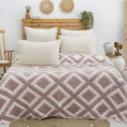 Saheser® Cuvertura din muselina 240x260 cm Sonia Roz inchis (Plume), Saheser Home