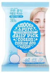 Ariul Servetele deodorante Smooth & Pure cotton cooling, 20 bucati, Ariul