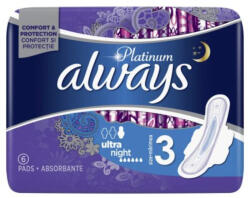 Always Absorbante Platinum Ultra Night, 6 bucati, Always