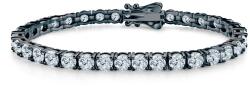 SAVICKI Brățară tennis din argint negru cu moissanite albe 4, 1 mm 21 cm