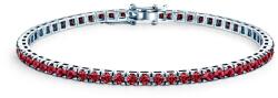 SAVICKI Brățară tennis din aur alb 585 cu rubine 2.360 ct 3, 0 mm 17 cm